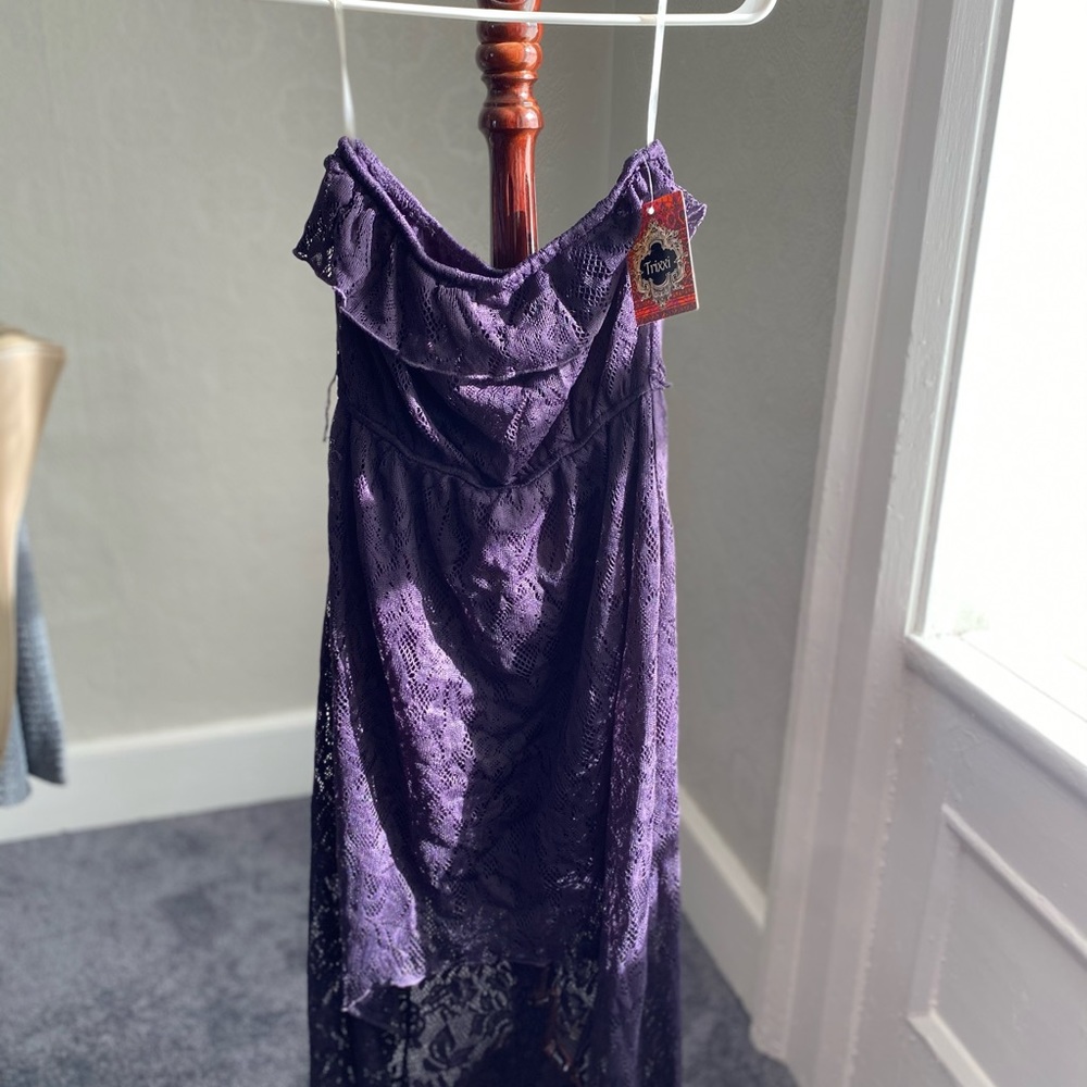 Strapless deep purple size M
